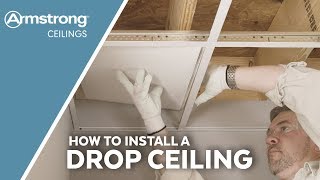 How to Install a Drop Ceiling  Armstrong Ceilings for the Home [upl. by Barra]