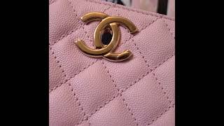 CHANEL COCO handle pink caviar gold hw small medium bag elitefashionus [upl. by Torhert]