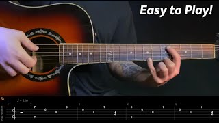 How To Play Beautiful Melody on Guitar For Beginners Tabs [upl. by Cain]