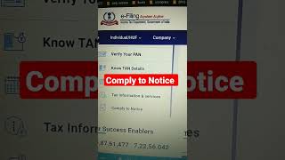 Comply to Notice new tab incometaxportal [upl. by Navoj]