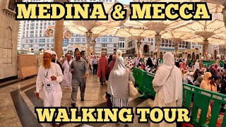 Medina And Makkah Mecca Walking Tour  Saudi Arabia [upl. by Corkhill538]