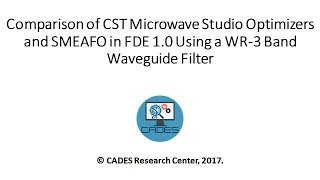 Optimizers Comparison Using WR3 Band Filter Example [upl. by Acirret]