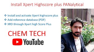 Add Reference Patterns data in Xpert HighScore Plus Add PDF reference data Add Reference Database [upl. by Pollak]