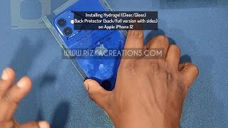 Apple iPhone 12  Installation Hydrogel ClearGloss Back Protector BackFull version [upl. by Eryt]