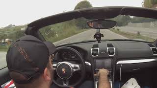 GoPro  Porsche Boxster 981 Manual Straight pipe on the road HQ Sound [upl. by Noskcaj]