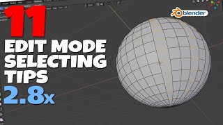 11 Blender 28 Edit Mode Left Click Selecting Tips [upl. by Dodd861]