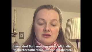 German Tongue Twisters Rhabarberbarbara  Learn German easily [upl. by Renata233]