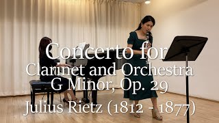 J Rietz  Concerto for Clarinet and Orchestra in G Minor Op 29  Cla 임순원 [upl. by Ankeny]