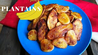 PAN FRIED PLANTAINS  How to cook Plantains  Easy Plantain Recipe [upl. by Atikin637]