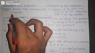 Lec27 Part2 Simplify CFG by Eliminating Null Productions [upl. by Kenneth128]