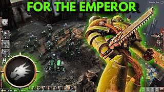 Warhammer 40K Battle Salamanders VS Mighty Eldar Army  Huge 3v3 Warhammer 40k Dawn of War 3 [upl. by Aivekahs]