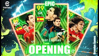 Epic Xavi  Casillas and Puyol Pack Opening in Pes 2024 [upl. by Lothar]