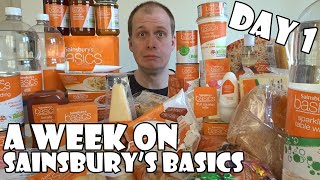 A Week On Sainsburys Basics DAY 1 [upl. by Broderic466]