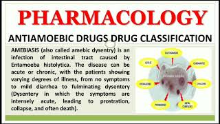 ANTIAMOEBIC DRUGS  DETAIL CLASSIFICATION DRUG FOR GIARDIASIS  TRICHOMONIASIS  LEISHMANIASIS [upl. by Derej808]