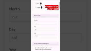 How to fill in the DV Lottery 2026 [upl. by Ekul]