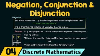 Logical Operators − Negation Conjunction amp Disjunction [upl. by Espy]