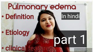 Pulmonary edema  Medical surgical nursing easy explanation in hindi  part 1 [upl. by Asha]