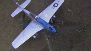 Hobbyking P51 750mm Moonbeam McSwine Review Part 2 Maiden [upl. by Yevre]