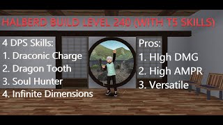 Halberd Build T5 Skills Cap 240  Builds  Toram Online [upl. by Greenleaf540]