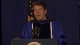 President Reagans Address at Commencement Exercises at Seton Hall University on May 21 1983 [upl. by Adnamra913]