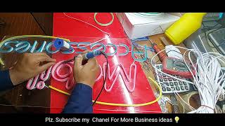 LED Neon Light Board Manufacturing Neon Light Sign Good Business Idea [upl. by Ahsat]