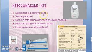 Pharmacology 775 c AntiFungal Drugs Ketoconazole Fluconazole Itraconazole Voriconazole triazole [upl. by Ainuj]