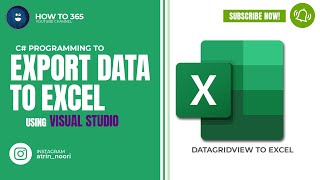 Export Data to Excel File  C  WinForms [upl. by Merl666]