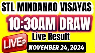 STL MINDANAO VISAYAS 1030AM RESULT NOVEMBER 242024 [upl. by Esiuqcaj]