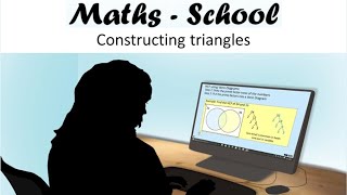 How to construct triangles using rulers compasses andor a protactor Maths  School iGCSE lesson [upl. by Nwahsak]