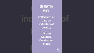 Deprivation Index  60 Second Sociology GCSE Social Stratification [upl. by Etra]