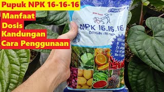 Pupuk NPK 161616 Pak Tani  Manfaat Dosis Kandungan Cara Penggunaan Pupuk NPK 16 16 16 Pak Tani [upl. by Redd]