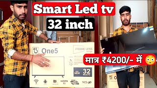 32 Inch Smart Led TV 🔥 मात्र ₹4200 में 😳  Led TV 32 Inch Unboxing 🤩  UnboxForU led smarttv [upl. by Dlanger385]