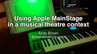 Apple MainStage in a live musical theatre performance [upl. by Lorusso436]