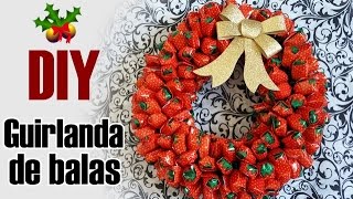 Como fazer guirlanda de balas  DIY de natal [upl. by Cheatham464]