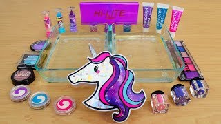 Unicorn  Mixing Makeup Eyeshadow Into Slime Special Series 144 Satisfying Slime Video [upl. by Bart]