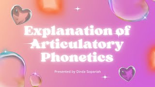 Explanation of Articulatory Phonetics  English Phonetics and Phonology [upl. by Noram991]