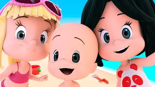 To The Beach we Go  more Nursery Rhymes for children with Cleo and Cuquin [upl. by Maxma689]