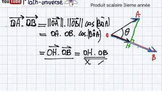 Produit scalaire dans le plan 3ieme sciences math technique info [upl. by Taro]