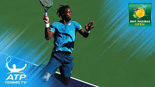 Gael Monfils Top Entertaining Moments vs Ebden  Indian Wells 2018 First Round [upl. by Atnoved]