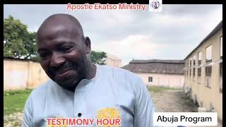 ABUJA PROGRAM TESTIMONY From nobody to somebody after his encounter with Apostle Ekatso [upl. by Ilrahc]