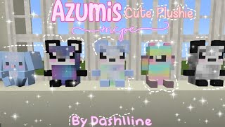 🐾Azumis Cute Plushie Addon Review Mcpe🐾 By Dashlline [upl. by Ahsiekit533]