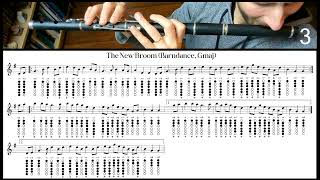 Tuto Irish Flute  The New Broom Barndance Gmaj [upl. by Edina697]