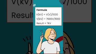 How to convert Volts to Kilovolts  Easy Science calculation [upl. by Ydurt]