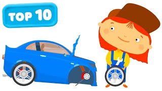 Doktor McWheelie Kompilation TOP 10 Cartoons Fahrzeug Zeichentrickfilme für Kinder [upl. by Alexandrina]