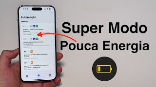 Como Ter a MÁXIMA Economia de Bateria no iPhone  Super Modo Pouca Energia [upl. by Aseuqram]