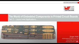 Würth Elektronik Webinar The World of Embedded Components in PCBs  Part II Layout amp Applications [upl. by Ainimreh]