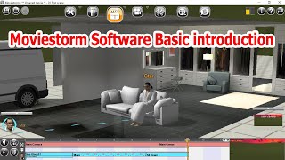 Moviestorm software basic tutorial for beginners  Moviestorm app tutorial in HindiUrdu [upl. by Eniffit]