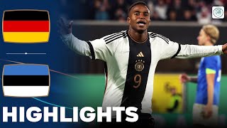 Germany vs Estonia  Highlights  U21 Euro Qualification 17112023 [upl. by Lucey]