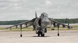 The Last USMC AV8B Harrier Demo  VTOL Jump Jet  MCAS Cherry Point Airshow 2024 [upl. by Karl]