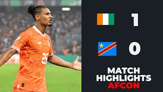 HIGHLIGHTS  Ivory Coast 10 DRC  AFCON2023  Semi Final [upl. by Kei637]